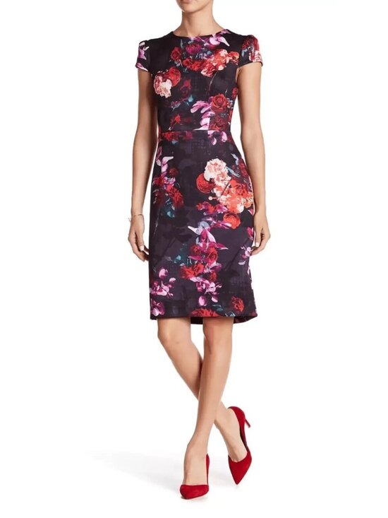 Betsey Johnson Dresses & Skirts - BETSEY JOHNSON Floral print flowers sheath dress sz 2